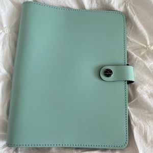 A5 Filofax Duck Egg Blue Patent Leather Planner